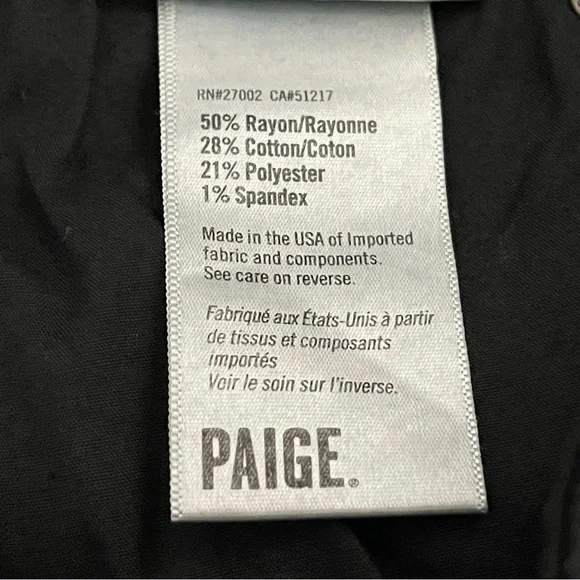 Paige Verdugo Ultra Skinny Black Eclipse Destructed Jeans Size 29 - Picture 11 of 12